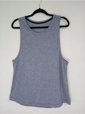 Heathered Blue Lululemon Womens Tank Top Better Each Day Hem Detail